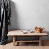 Bleached Solid Wood Hand Carved Coffee Table C60